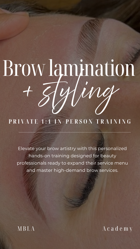 1:1 Brow Lamination + Styling Certification training