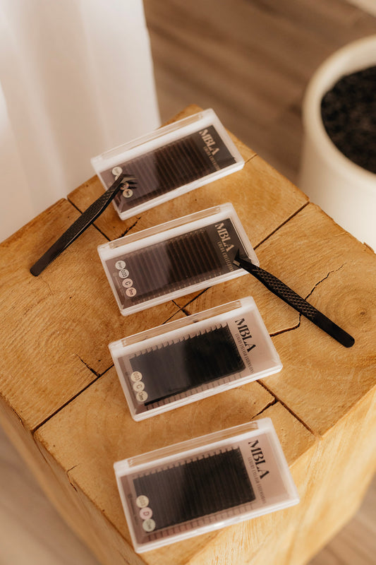 C 0.03mm Brown lashes single length tray